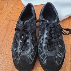 Coach Black Signature Logo Sneakers